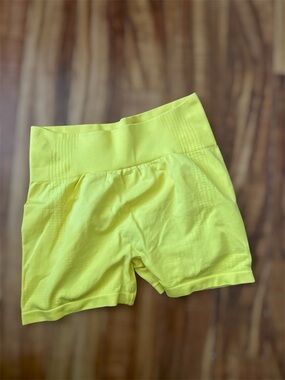 Yellow Active Bike Shorts